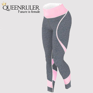 Elastic Gym Leggings (Gray) - Queenruler