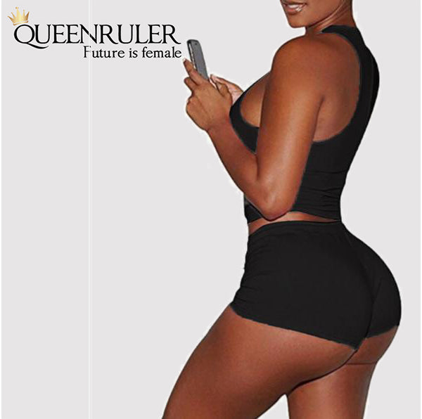 Racer Back Yoga Set (Black) - Queenruler
