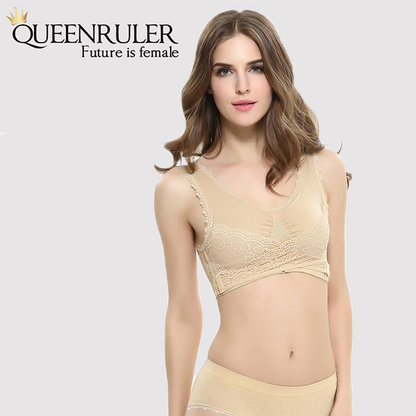 Women Yoga Lace Bra (Nude) - Queenruler