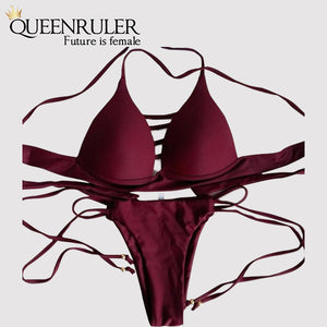 Sexy Brazilian Bikini (Red) - Queenruler