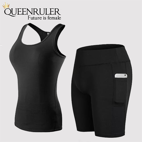 Black New Quick Dry Yoga Sets | Queensruler