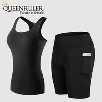 Black New Quick Dry Yoga Sets | Queensruler