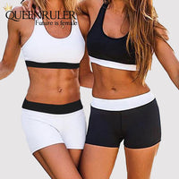 Cool Running Shorts and Bra (White) - Queenruler
