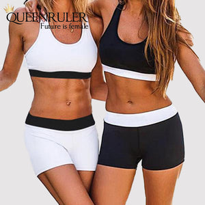 Cool Running Shorts and Bra (White) - Queenruler