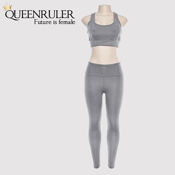 Women Fitness Gym Set (Gray) - Queenruler