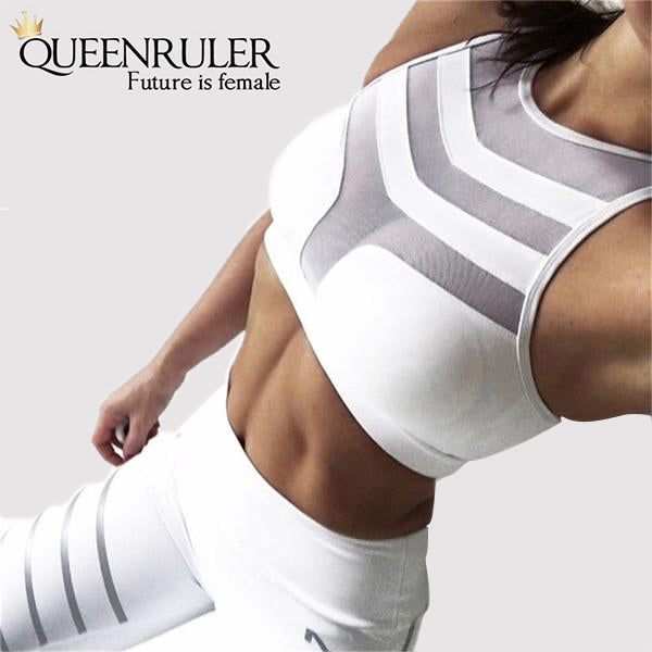 Sexy Sleeveless Yoga Top (White) - Queenruler
