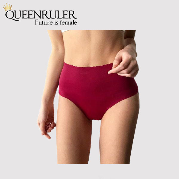 High Waist Seamless Pantie (Red) - Queenruler