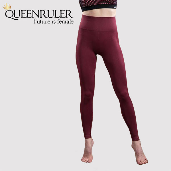Quick Dry Yoga Pants (Wine Red) - Queenruler