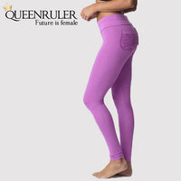 High Elastic Yoga Pants (Lavender) - Queenruler
