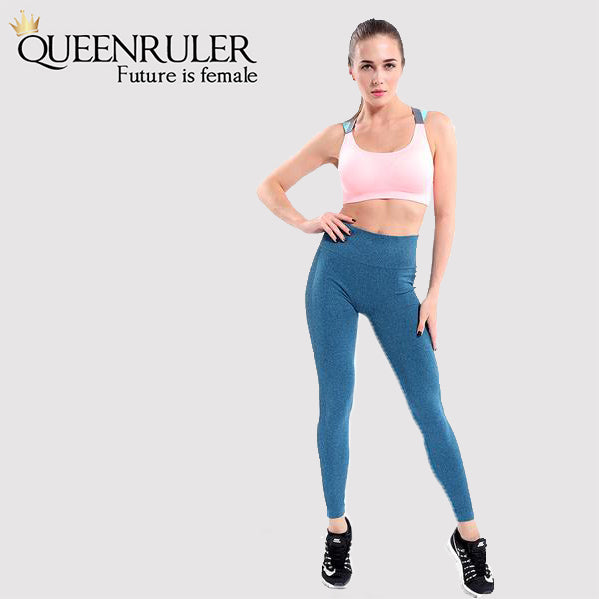 Quick Dry Yoga Pants (Blue) - Queenruler