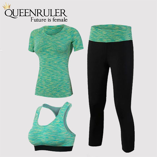 Professional 3 in 1 Yoga Set (Green) - Queenruler