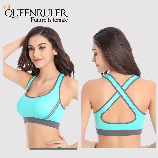 Breathable Fitness Bra (Light Green) - Queenruler