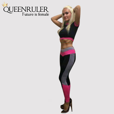 Two Piece Sport Suit (Rose) - Queenruler