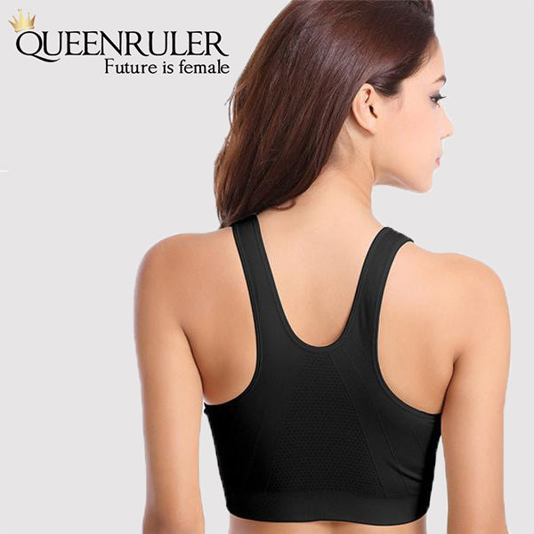 Cleavage Enhancing Athletic Bra (Black) - Queenruler