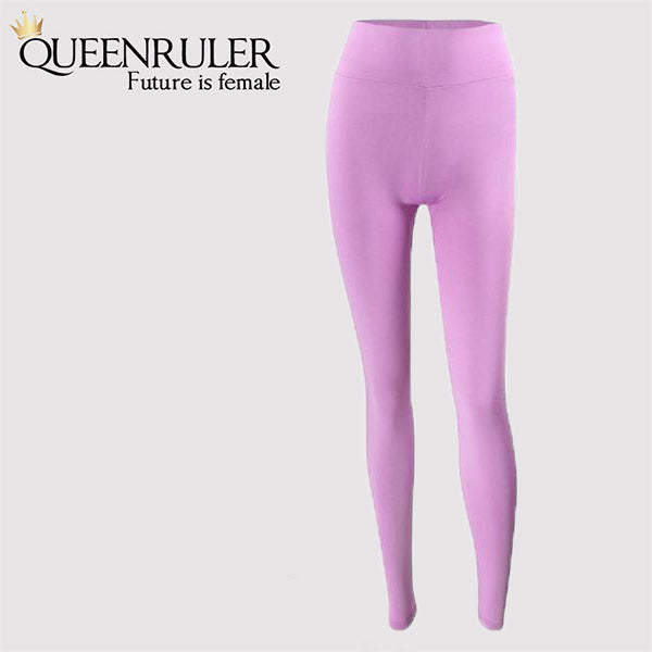 High Elastic Yoga Pants (Lavender) - Queenruler