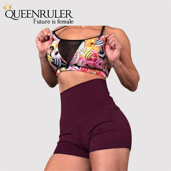 High Waist Elastic Yoga Shorts - Queenruler
