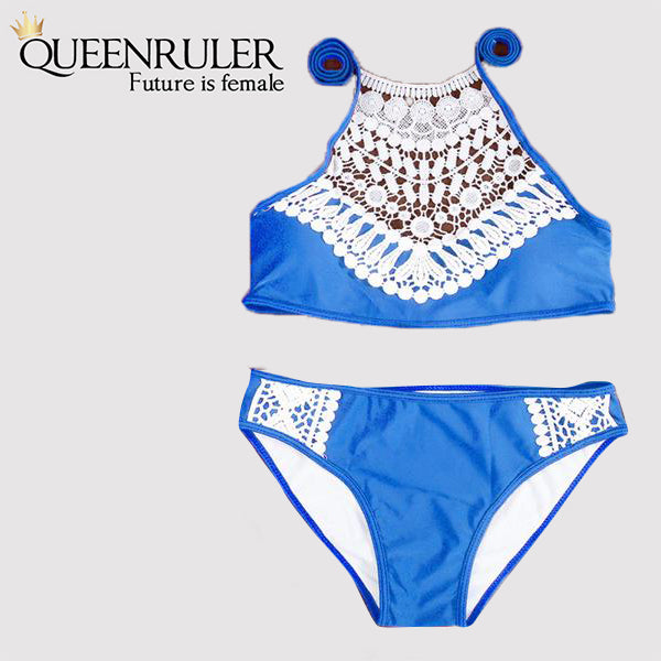 Sexy Brazilian Bikini (Lace Blue) - Queenruler