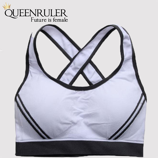 Sexy Padded Sports Bra (White) - Queenruler