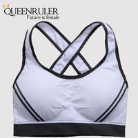 Sexy Padded Sports Bra (White) - Queenruler