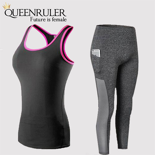 Fitness Yoga Set with Pocket - Queenruler