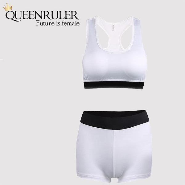 Cool Running Shorts and Bra (White) - Queenruler