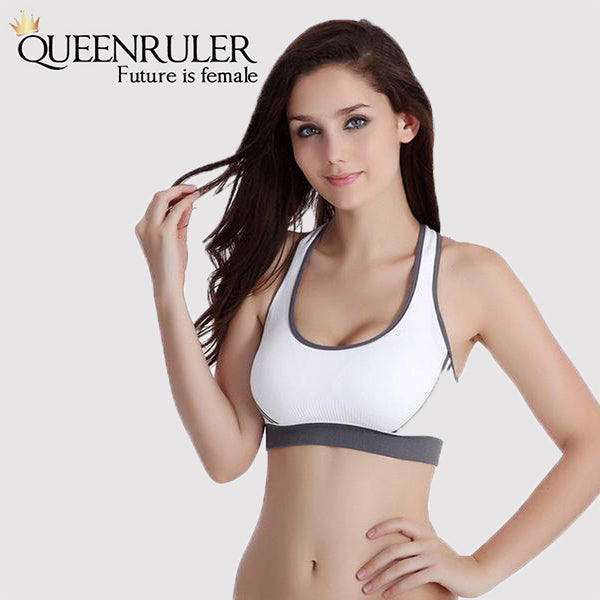 Breathable Fitness Bra (White) - Queenruler