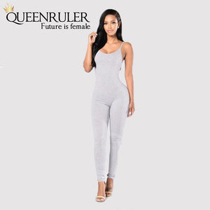 Quick-Dry Athletic Jumpsuit (Light Grey) - Queenruler