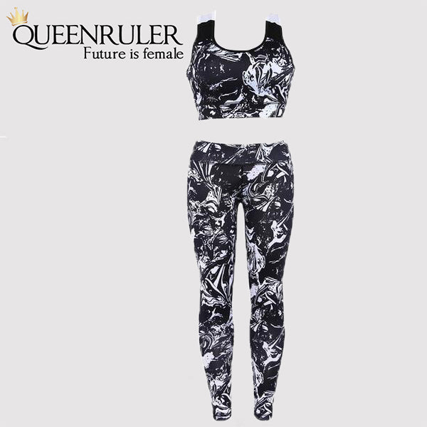 Floral Print Track Suit (Black) - Queenruler