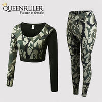 Long Sleeves Sportswear Set (Army Green) - Queenruler
