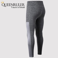 Athletic Leggings With Pocket (Gray) - Queenruler