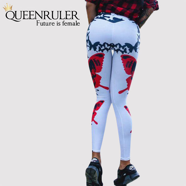 Sexy Butterflies Leggings (White) - Queenruler
