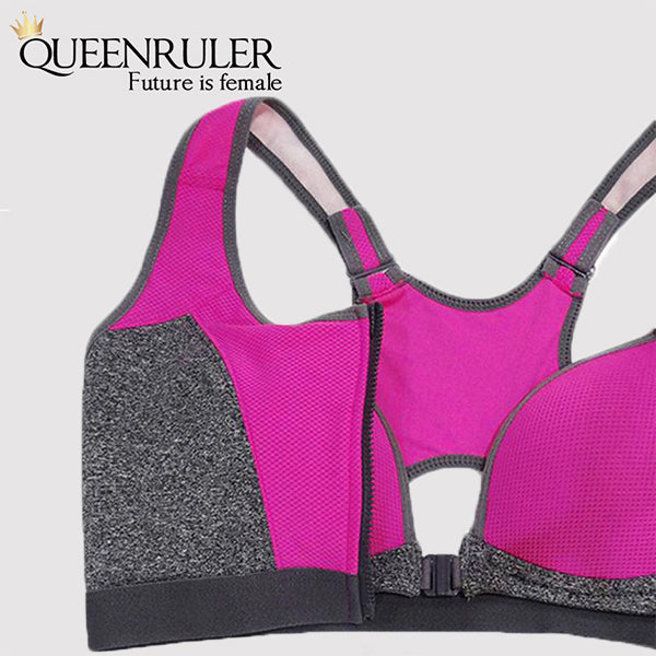 Professional Zipper Bra (Pink) - Queenruler