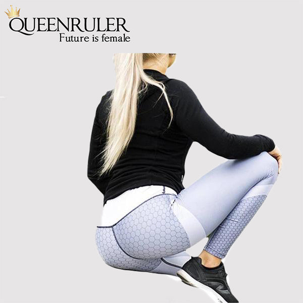 Breathable Push Up Leggings (Gray) - Queenruler