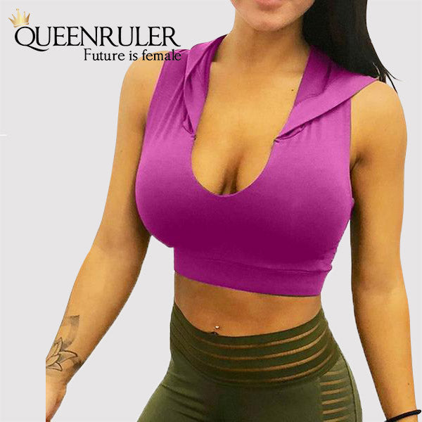 Breathable Athletic Vest Hoodie (Purple) - Queenruler
