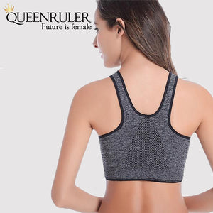 Cleavage Enhancing Athletic Bra (Gray) - Queenruler