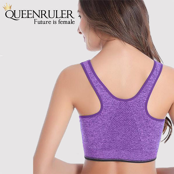 Cleavage Enhancing Athletic Bra (Purple) - Queenruler