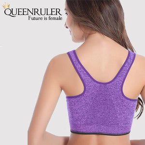 Cleavage Enhancing Athletic Bra (Purple) - Queenruler