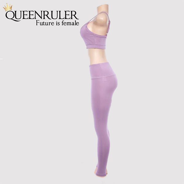 Queenruler Sweatshirt & Leggings (Purple) - Queenruler