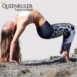 Tree of Nature Leggings (Black) - Queenruler