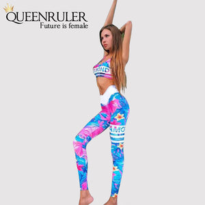 Retro Digital Print Athletic Set - Queenruler
