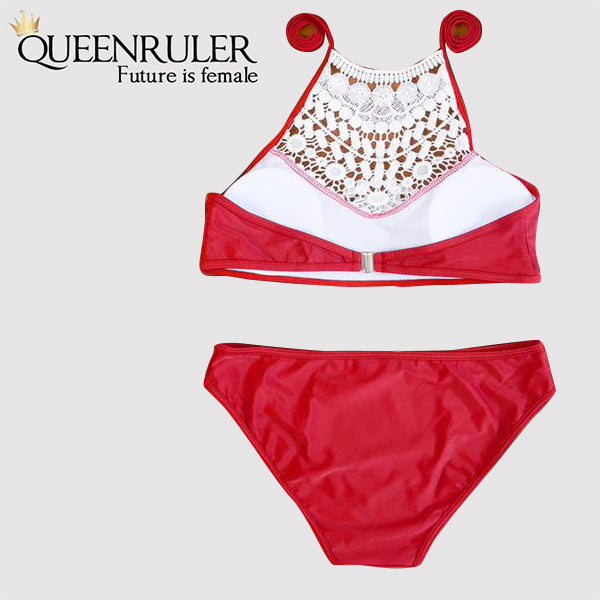 Sexy Brazilian Bikini (Lace Red) - Queenruler