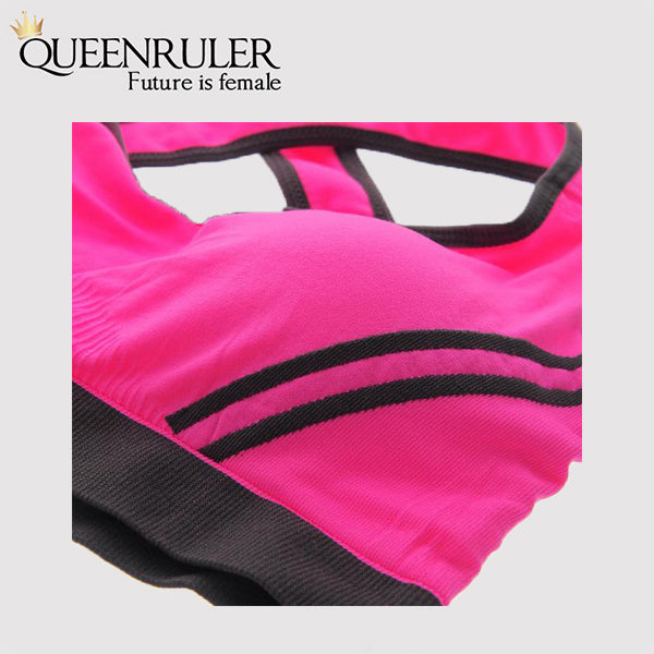 Breathable Fitness Bra (Fuchsia) - Queenruler