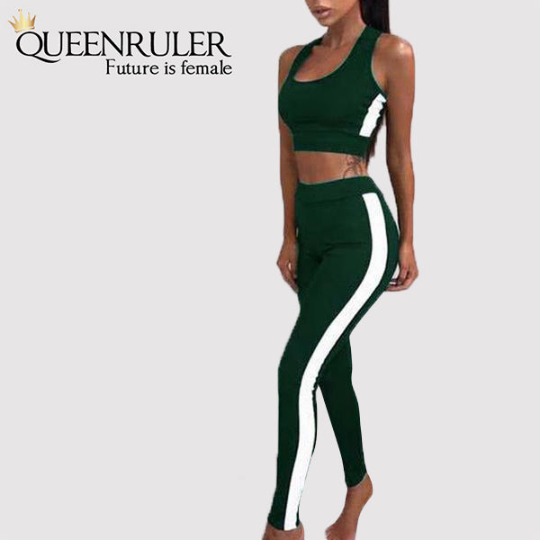 2PC Fitness Tracksuit (Brown) - Queenruler