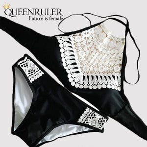 Sexy Brazilian Thong (Lace Black) - Queenruler