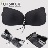 Sexy Wings Fitness Bra (Smooth Black) - Queenruler
