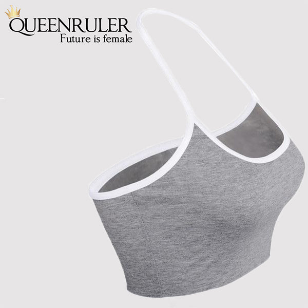Fitness Push Up Stretch Bra (Gray) - Queenruler