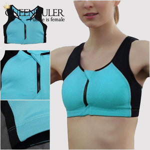 Women Sports Fitness Bra (Blue) - Queenruler