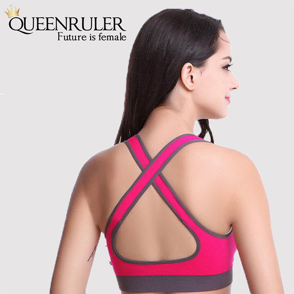 Sexy Padded Sports Bra (Hot Pink) - Queenruler