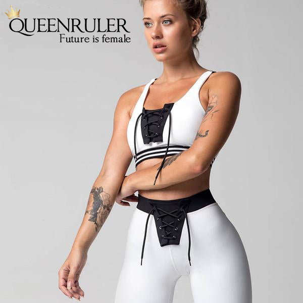 2 Piece Fashion Ribbons Sweatsuit - Queenruler