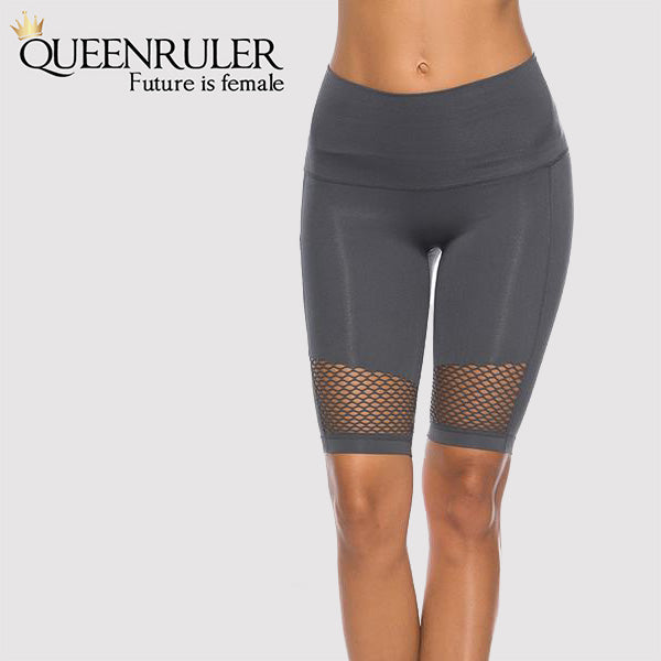 Yoga Shorts With Pocket (Gray) - Queenruler
